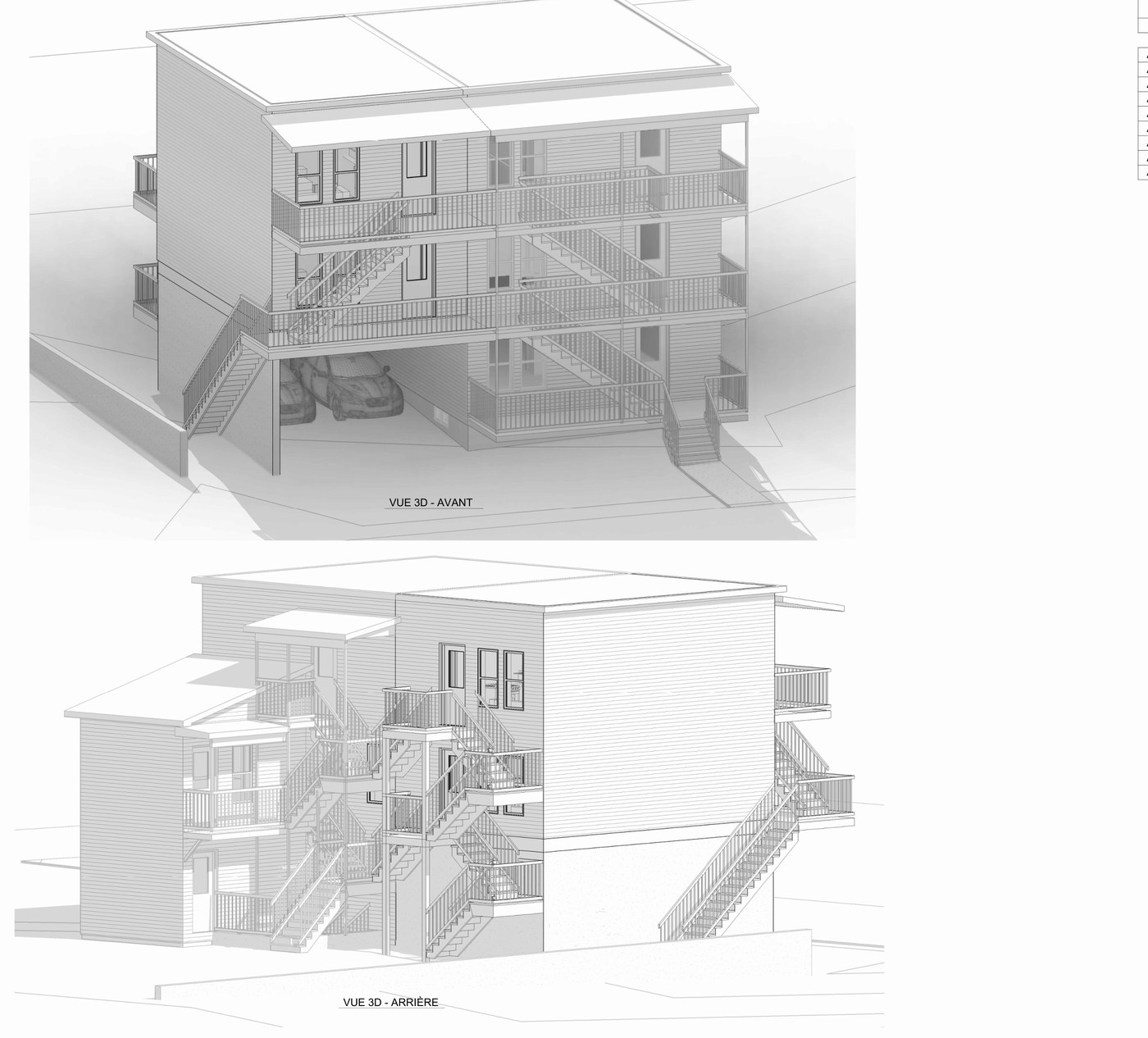 Rendu 3D d'un projet de construction neuve